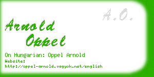 arnold oppel business card